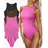 Women Jumpsuit Summer Tight Jumpsuit Sleeveless Striped Swimsuit One-Piece Briefs