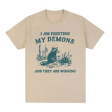 My Tummy Hurts Funny Raccoon Graphic T Shirt Weird