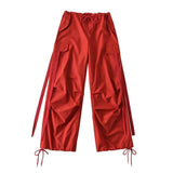Women Sweatpants Multi-Pocket Elastic Ankle-Tied Dance Casual Pants Sweatpants