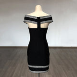 Women's Evening Dress Bandage Dress Hip Skirt Sexy off-the-Shoulder Evening Dress