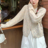 Women Knitwear Autumn and Winter Zipper round Neck Sweaters Cardigan