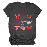 Summer T-shirt print picture bow fashion short sleeve