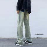 Men Jeans Gradient Jeans Straight-Leg Pants Casual Trousers