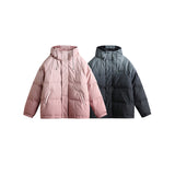 Unisex Winter Cotton Coat Gradient Hooded Cotton-Padded Coat Embroidered Cotton-Padded Coat