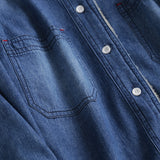Women Jacket Denim Shirt Autumn Vintage Coat Top
