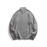 Unisex Sweater Winter Zip Turtleneck Sweater