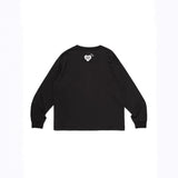 Mens T-shirts Japanese retro human print round neck long sleeve T-shirt base