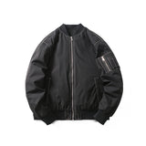 Unisex Winter Cotton Coat Winter Baseball Uniform Cotton-Padded Clothes Retro Loose Pockets Decorative Cotton-Padded Clothes