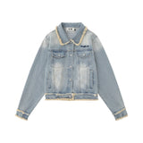 Women Jacket Multi-Pocket Denim Clothing Women's Autumn Denim Jacket Coat