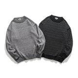 Unisex Sweater Winter Striped Loose Sweater