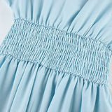 Women Dress Light Blue Dress Loose Casual Dress