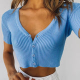 Women T-shirt Summer Slim-Fit Short-Sleeved T-shirt