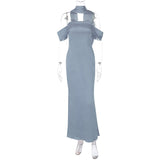 Women Dresses Summer Sexy Backless Zipper Tube Top Dress