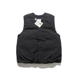 Unisex Winter Cotton Coat Collarless down Vest Retro Warm Sleeveless Top