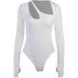 Women Jumpsuit Hollow-out Jumpsuit Sexy Slim Long Sleeve Top