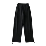 Women Sweatpants Autumn and Winter Leisure Loose-Fit Tappered Trousers Straight Sweatpants