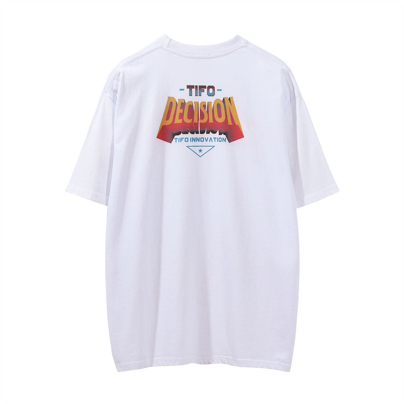 Men Vintage T-Shirt Printed Letter Short Sleeve T-shirts T-shirts Summer Loose