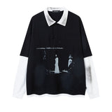 Unisex Vintage Shirt Long Sleeve T-Shirt Top Men