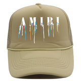 Amiri Hat Summer Cap Outdoor Mesh Cap Alphabet Print Baseball Cap