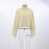 Women Trench Coat Autumn Winter Berber Fleece Coat Stand Collar Casual Loose