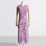Women Dresses Summer Sleeveless Ruffled Long Dress (Qymy0409)