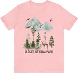Glacier National Park Camping Forest Deer Hiker Hiking Outdoor