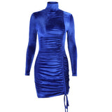 Women Dresses Spring Sexy Hip Skirt Turtleneck Long Sleeve Dress (Csm202403)