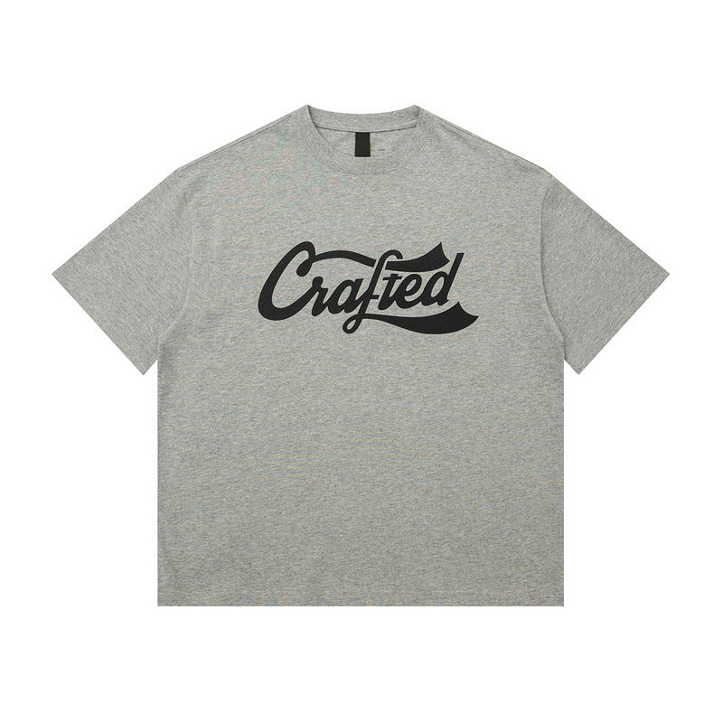Men T Shirt Summer Casual Letter Print Short-Sleeve T-shirt
