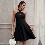 Women Dress Spring and Summer Sleeveless Sexy Backless Dress