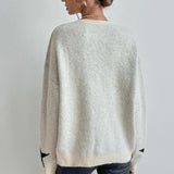 Women Knitted Sweater round Neck Thread Knitted Vest Coat for Women