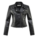 Women Leather Jacket Women's Zipper Leather Jacket Women's PU Leather Jacket Women's Short Coat