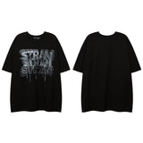 Men T Shirt Letter Graffiti Short Sleeve T-shirt