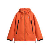 Unisex Winter Cotton Coat Zipper Pocket Decorative Hooded down Jacket Retro Loose down Jacket