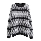 Women Sweater Knitwear Autumn Classic Style Feather Tassel Knitwear round Neck Loose Pullover Sweater