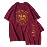 Retro Basgiath War College Double-side Graphic Tee Gold Drag