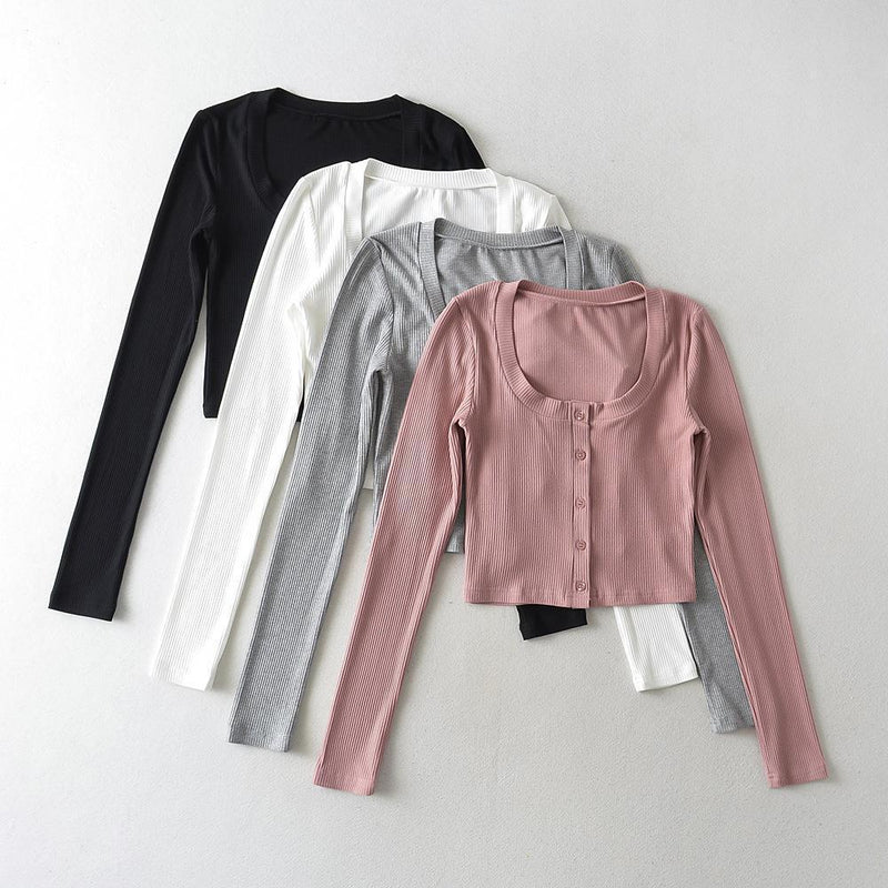 Women Sweater Knitwear Autumn Winter Retro Square Collar Sexy Breasted Slim Sweater