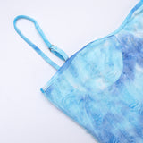 Women Dresses Tie-Dyed Suspenders Dress Element Dress