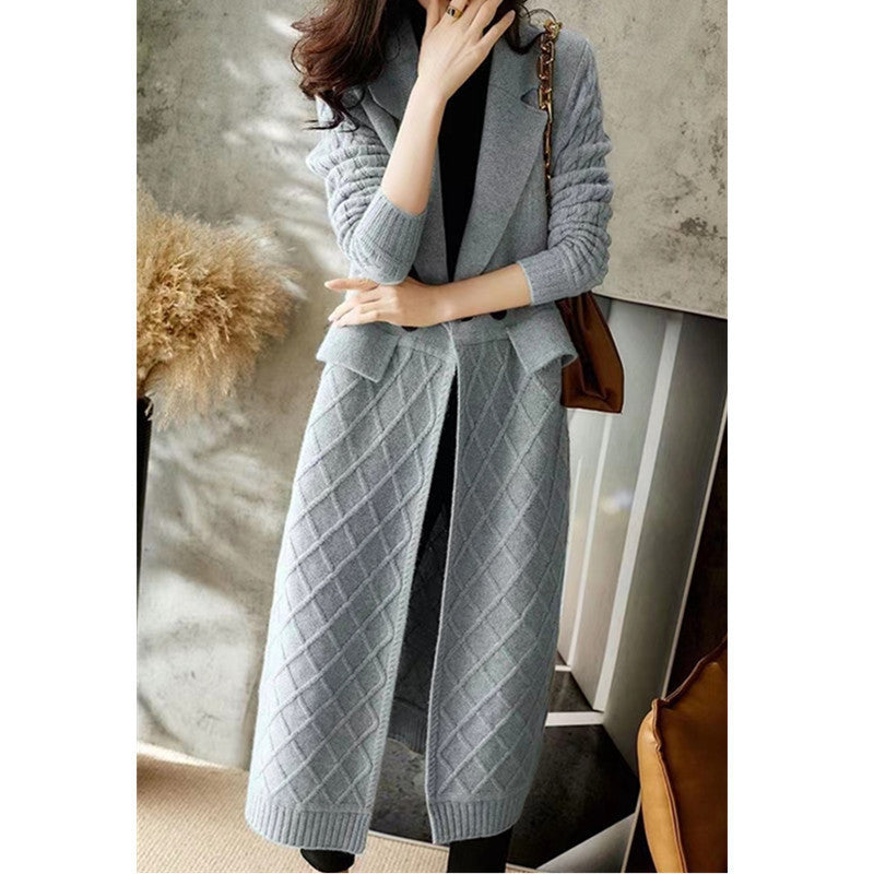 Women Knitwear Fall/Winter Long Knitted Cardigan
