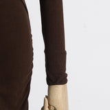 Women Dresses Spring Hollow-out Slim-Fit Long-Sleeved Dress Skirt (Qymy0409)