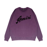 Amiri Long Sleeved Shirt Fashion Brand Crew Sweatshirts round Neck Sweater