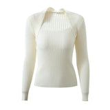 Women Sweater Knitwear off-Shoulder Pullover Slim Bottoming Shirt