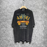 Amiri T-shirt Washed and Worn Retro Short Sleeve T-shirt