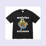 Mens T-shirts 24SS Melvins Bullhead Tee Fruit Basket Short Sleeve Printed T-Shirt