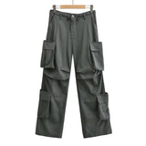 Women Sweatpants Retro Loose Straight Casual Trousers