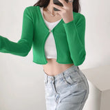Women Sweater Knitwear Cardigan Women Spring Short Slim Fit Sweater