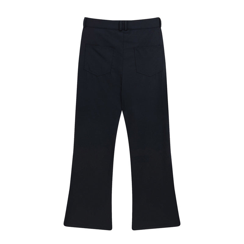 Men Sweatpants Bootleg Pants Loose Casual Wide-Leg Trousers