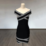 Women's Evening Dress Bandage Dress Hip Skirt Sexy off-the-Shoulder Evening Dress