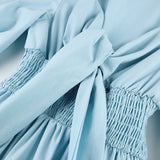 Women Dress Light Blue Dress Loose Casual Dress
