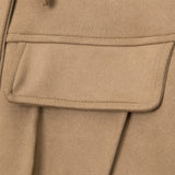 Women Jacket Wrinkle Short Coat Casual Faux Pocket Decorative Solid Color Jacket