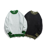Unisex Sweater Winter Contrast Color Casual Knitwear